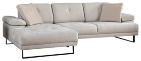 Γωνιακός καναπές με δεξιά γωνία PWF-0586 ύφασμα μπεζ 314x174x83εκ Υλικό: Fabric:100%  POLYESTER  - BEEICH WOOD - CHPBOARD 071-001461