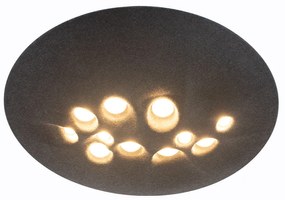 Φωτιστικό Οροφής Μαύρο D70xH10,5cm Led 3000K 22w 1350lm Sun Light SELENE-R-BK