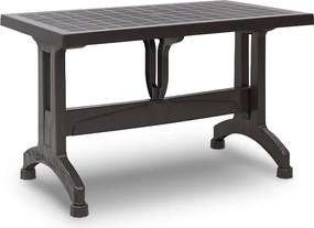Τραπέζι πολυπροπυλενίου Callan Megapap χρώμα καφέ 140x80x73εκ.