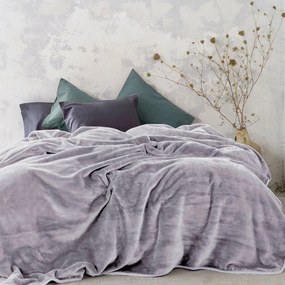 Κουβέρτα Βελουτέ Ημίδιπλη (180x220) Nima Bed Linen Coperta Smoky Lilac