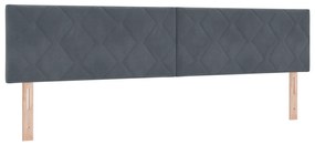 vidaXL Κρεβάτι με Στρώμα Στρατηγικής Γκρι 200x200 εκ Βελούδο