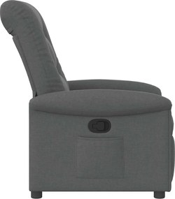 vidaXL Πολυθρόνα Ανακλινόμενη Σκούρο Γκρι Υφασμάτινη