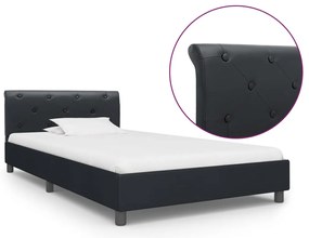 vidaXL Πλαίσιο Κρεβατιού Μαύρο 90 x 200 εκ. από Συνθετικό Δέρμα