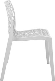 Καρέκλα Hush pakoworld pp σε λευκή απόχρωση 50x57x81εκ