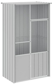 vidaXL Κλουβί Πουλιών Γκρι 115x78x200 εκ. από Γαλβανισμένο Χάλυβα