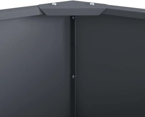 vidaXL Γλάστρα Ανθρακί 60 x 60 x 35 cm Ατσάλι