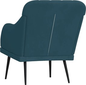 vidaXL Πολυθρόνα Μπλε 63 x 76x 80 εκ. Βελούδινη