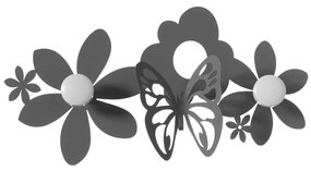 Κρεμάστρα τοίχου Sfarfalle Mud 44Χ24εκ,χάλυβας,Arti e Mestieri