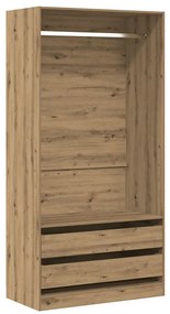 vidaXL Ντουλάπα Τεχνίτης Δρυς 100x50x200 εκ Επεξεργασμένο Ξύλο