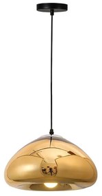 Ceiling lamp Ovalone gold metal-glass D30x16.5cm 30x30x16.5 εκ.