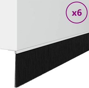 vidaXL Σφραγίδες πόρτας με βούρτσες που προσαρτώνται 6 pcs Λευκό