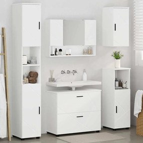 vidaXL Σετ Επίπλων Μπάνιου με συρτάρι 5 pcs Λευκό 30 x 35 x 192 εκ.