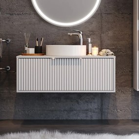 Έπιπλο Μπάνιου Πάγκος Με Νιπτήρα Hole 100 S3BHOL100WHM 101x50x37cm White Κεραμικό,Mdf