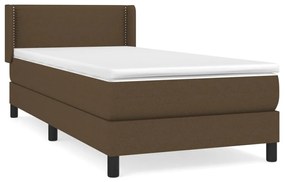 ΚΡΕΒΑΤΙ BOXSPRING ΜΕ ΣΤΡΩΜΑ ΣΚΟΥΡΟ ΚΑΦΕ 90X190 ΕΚ. ΥΦΑΣΜΑΤΙΝΟ 3129596