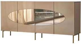 Μπουφές Lago 552NOS1814 180x40x80cm Bronze-Gold Mdf