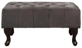 ΤΑΜΠΟΥΡΕ ΥΠΟΠΟΔΙΟ  ΓΚΡΙ ΒΕΛΟΥΔΟ T.CHESTERFIELD EMMA 80x46x42Y εκ.