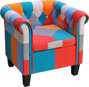 vidaXL Πολυθρόνα με Σχέδιο Patchwork Υφασμάτινη