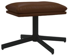 vidaXL Υποπόδιο Καφέ 45x29,5x36 εκ. από Γυαλιστερό Συνθετικό Δέρμα
