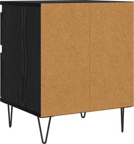 vidaXL Ντουλάπι κρεβατιού Μαύρη Οξυά 40 x 35 x 50 εκ.
