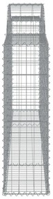 vidaXL Συρματοκιβώτια Τοξωτά 6 τεμ. 300x30x100/120 εκ. Γαλβαν. Ατσάλι