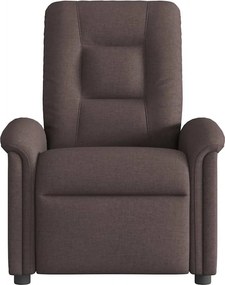 vidaXL Πολυθρόνα Ανακλινόμενη Σκούρο Καφέ Υφασμάτινη
