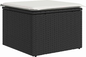 vidaXL Σετ Καναπέ Κήπου με μαξιλάρι 6 pcs Μαύρο Πολυ ράταν