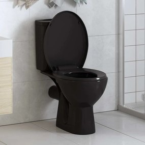 vidaXL Κάλυμμα Λεκάνης με Soft Close &amp; Quick Release Μαύρο