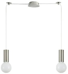 Κρεμαστό Φωτιστικό Οροφής Μέταλλο ADEPT TUBE H300 Φ11 Homelighting-77-8388-Νίκελ Ματ 77-8388