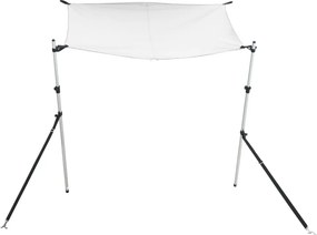 vidaXL Επέκταση Σκιάστρου Σχήμα Τ Λευκή 174x205x(115-194) εκ.