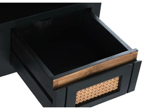 Τηλεόραση DKD Home Decor Μαύρο ρατάν Ξύλο από Μάνγκο (145,5 x 40,5 x 60 cm)