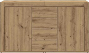 vidaXL Πλαϊνό γραφείο Artisan Oak 120 x 36 x 69 εκ Επεξεργασμένο ξύλο