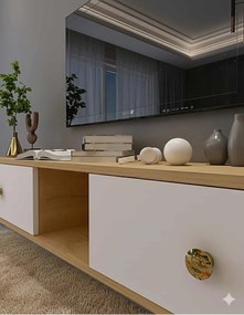 Stewehome Επιτοίχια βάση τηλεόρασης από μοριοσανίδα 150x30x26 cm