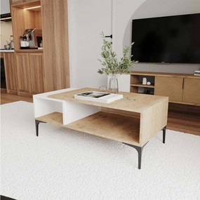 Τραπέζι Σαλονιού Tarz 360ALE1602 90x50x39cm White-Oak
