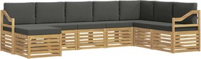vidaXL Σειρά Καναπέ Εξωτερικού 8 pcs Άσπρο και Ανθρακί