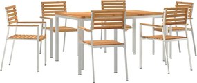 vidaXL Σέτ φαγητού για κήπο 7 pcs