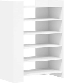 vidaXL Παπουτσοθήκη Λευκή 74,5x37,5x100 εκ. από Επεξεργασμένο Ξύλο