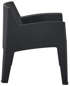 ΠΟΛΥΘΡΟΝΑ ΠΟΛΥΠΡΟΠΥΛΕΝΙΟΥ LOUNGE SLEEK HM6365.02 ΜΑΥΡΟ 62x68x73Υεκ.