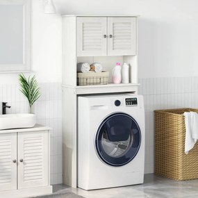 vidaXL Ντουλάπα Πλυντηρίου με ράφι VIGO Λευκό και Αντίκα Λευκό
