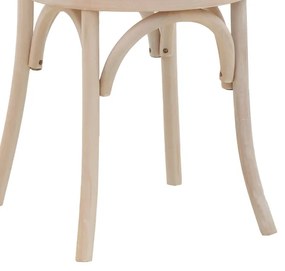 Καρέκλα Azhel pakoworld white wash ξύλο οξιάς-έδρα φυσικό rattan 41x50x89εκ