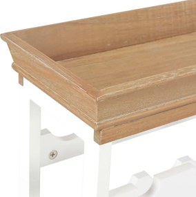 vidaXL Κάβα Κρασιών Λευκή 70 x 22,5 x 70,5 εκ. από MDF
