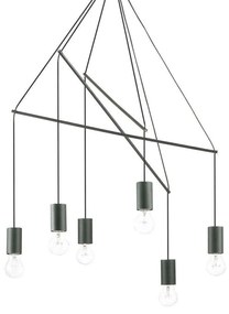 Φωτιστικό Οροφής Pop 158815 54x100/182cm 6xE27 60W Black Ideal Lux