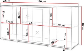 Μπουφές Caro SB 4D-Fusiko
