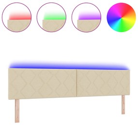 vidaXL LED Κεφαλάρι Διαμαντιών Κρεμ 200 εκ