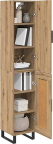 vidaXL Highboard Artisan Oak 34,5 x 34 x 180 εκ. Επεξεργασμένο ξύλο