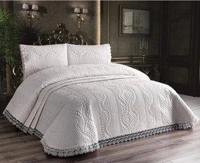 Stewehome σετ κουβέρτας διπλής με γαλλική δαντέλα 240x260 cm