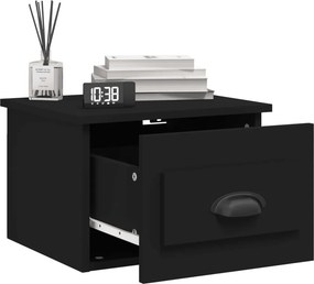 vidaXL Κομοδίνο Επιτοίχιο Μαύρο 41,5 x 36 x 28 εκ.