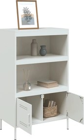 vidaXL Ραφιέρα Λευκή 68x39x113 εκ. από Ατσάλι