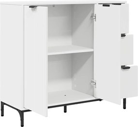 vidaXL Πλαϊνό γραφείο Λευκό 89,5 x 33 x 82 εκ. Επεξεργασμένο ξύλο