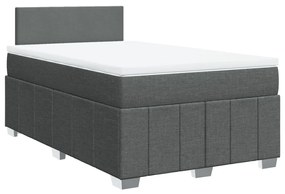 ΚΡΕΒΑΤΙ BOXSPRING ΜΕ ΣΤΡΩΜΑ ΣΚΟΥΡΟ ΓΚΡΙ 120X200 ΕΚ. ΥΦΑΣΜΑΤΙΝΟ 3289329