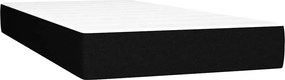 vidaXL Κρεβάτι Boxspring με Στρώμα &amp; LED Μαύρο 80x200 εκ. Υφασμάτινο